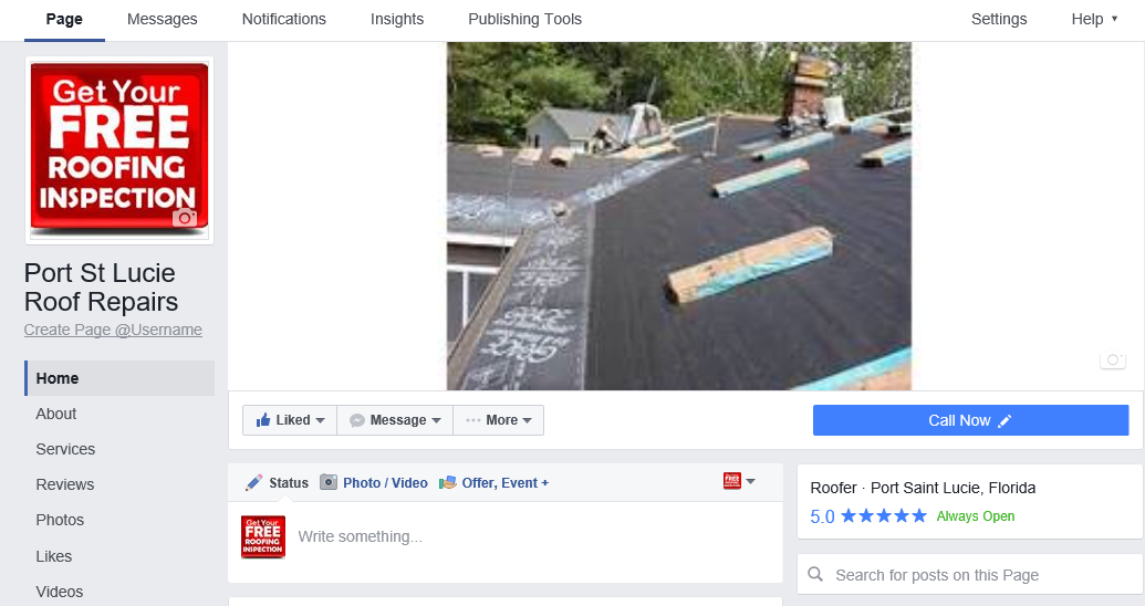 Roof Repair Port St Lucie Facebook Image